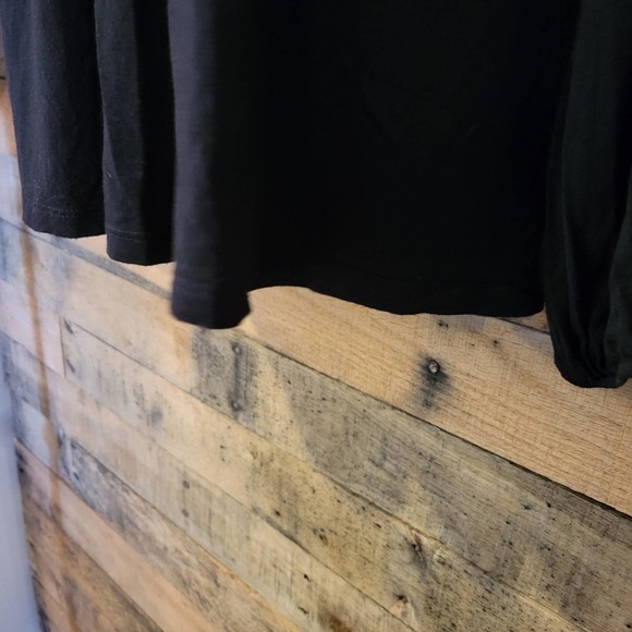 B Leev women's black causal patterned shoulder long sleeve top size xl - Picture 6 of 9